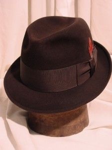 Vintage DOBBS Fedora Hat Cavanagh / Guild Edge Brown on Brown Beauty 