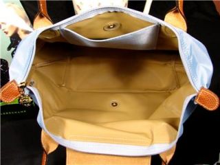 Longchamp New Medium Bag Thistle or Chardon Blue Purse