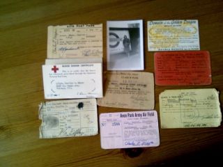 WWII 1950s Wallet with 25 Military Cards Charles Meyer