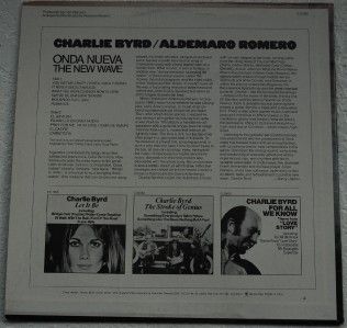 RARE Jazz LP Charlie Byrd Aldemaro Romero ONDO Nueva New Wave 