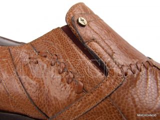 Cesare PACIOTTI US 7 Luxurious Hand Stitched Ostrich Skin Loafers Mens 