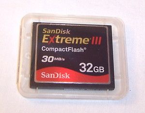 32GB SANDISK EXTREME III COMPACT FLASH MEMORY CARD 32 GB CF SANDISK 