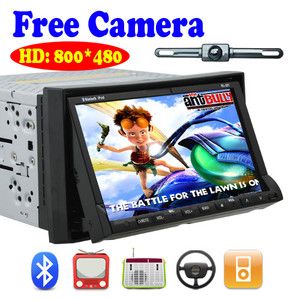   Screen LCD Car Stereo DVD CD MP3 4 Player RDS Radio Camera