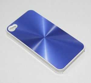 New CD Lines Hard Back Cover Case for iPhone 4 4S Blue CD04