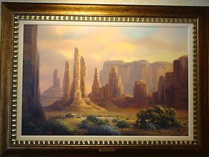 Estate Original Charles H Pabst “Monument Valley” Oil on Canvas 