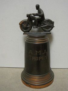Vintage Bronze A.M.A. Motorcycle Trophy Probably from late 1920s to 