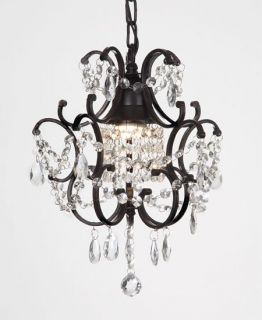   COLLECTION WROUGHT IRON CRYSTAL CHANDELIERS 1 LIGHT FOYER HALLWAY