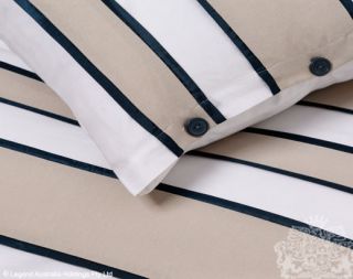 Cheltenham Linen 3 Pce King Bed Size Quilt DOONA Cover Set Logan Mason 