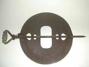 Flue Cover CI Dieters Foundry Cherryville PA Leigh Co 9 Damper Spindle