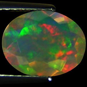 98 ct Natural Ethiopian Welo Rainbow Opal Multi Color Play Faceted 