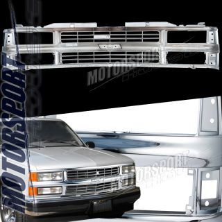 94 95 96 97 98 Chevy C K 1500 2500 3500 ABS Front Uuper Chrome Grille 