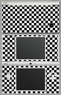   Black and White Checkerboard Skins 80s Eighties DSiXL Checkers