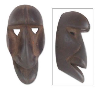 Cheeky Chimp Nuna Tribe Hand Carved Wood Monkey Mask New