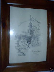 Charles H Overly The Old North Church Pencil Print