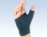 FLA Orthopedics ProLite Neoprene Pull on Thumb Support Black Brace 