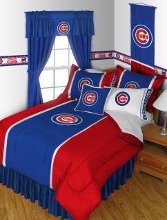 chicago cubs comforter sham bedskirt pillowcase set