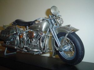 Franklin Mint 1948 Harley Davidson Panhead in Fine Pewter 1 6 Scale 