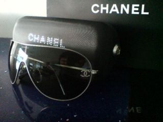 CHANEL Ladies Designer Aviator Sunglasses Oversized With Case & Bag 