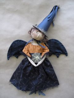 Primitive Halloween Bewitched Angel Doll Pattern Plus