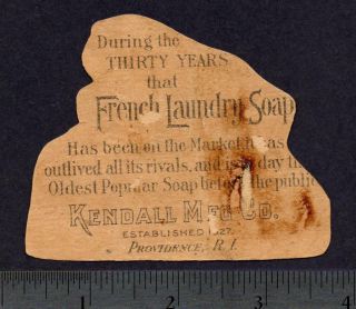 1880s Victorian Die Cut Frog Kendall Soap Card 125 Yr