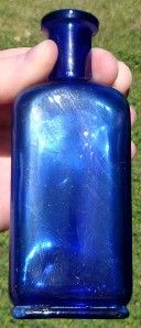 Cobalt Blue Antique Bottle Borolyptol Yonkers New York