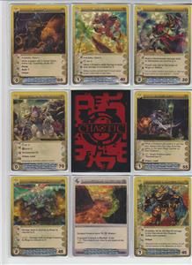 C9024) 9 CHAOTIC CARDS w/ NEW UNUSED CODES Holofoil Bulk Card Lot 