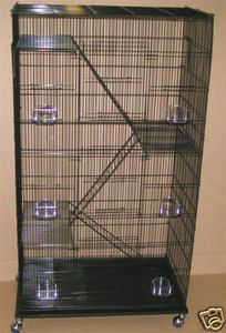 New Large Black Ferret Chinchilla Sugar Glider Rat Small Animal Cage 