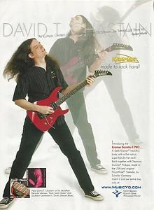 2001 Kramer David T. Chastain Baretta II PRO Guitar Promo Ad