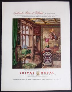 1960 Print Ad Chivas Regal Scotch Whisky Robert Bruce