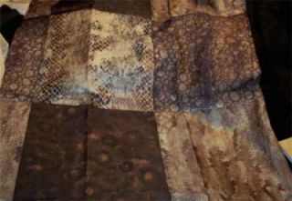   African Zambia Faux Animal Skin Fabric Shower Curtain Browns
