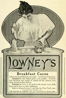   Lowneys Breakfast Cocoa Chocolate Drink Woman Wife Cups Tray