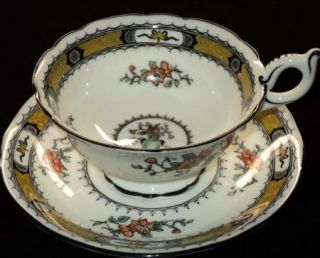 Coalport French Noble HP Old Tea Cup and Saucer