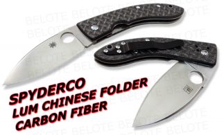 Spyderco Lum Chinese Folder Carbon Fiber Knife C65CFP