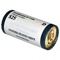 2012 D Chester A. Arthur Presidential $1 UNC 25 Coin Roll US Mint 