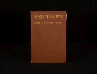 1902 Three Years War by Christiaan de Wet Frontis by JS Sargent First 