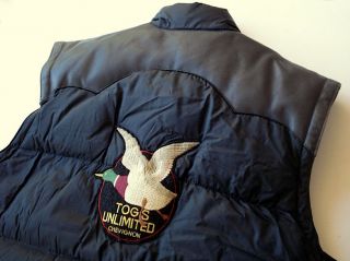 Vintage Chevignon Togs Unlimited Down Jacket Mountain Vest GOOSE Rocky 
