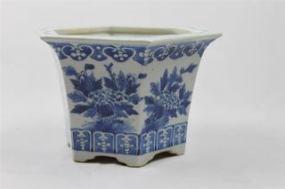 Beautiful Chinese Blue and White Porcelain Planter  19th century