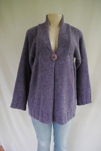 Chiara Mente Italy Wool Alpaca Knit Tunic Cardigan Sweater Top Shirt M 