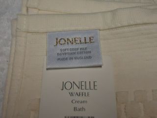 Chortex Jonelle Waffle Cream 27x54 100% Egyptian Cotton Bath Towel 