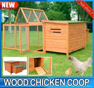 New Wooden Chicken Coop Hen House Cage Bunny Small Pet Animal