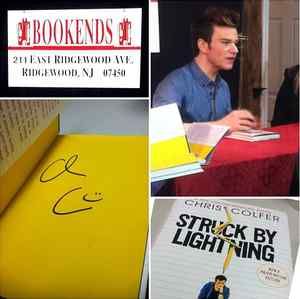 CHRIS COLFER FROM GLEE Struck By Lightning autographed book signed 