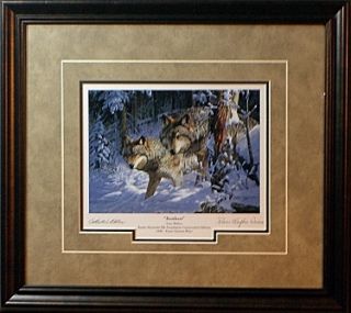 Persis Clayton Weirs Brothers Wolf Print Framed