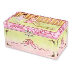 New Childs Ballet Shoes Musical Jewelry Box Gift