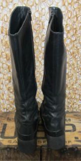 Camper Womens Tall Black Leather Low Wedge Heel Asymmetrical Boots Sz 