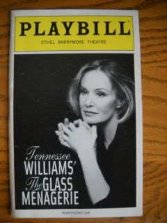 Playbill The Glass Menagerie Jessica Lange Slater 2005
