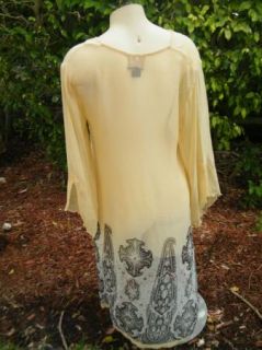 Denning and kane london top shirt swimsuit cover up silk stones