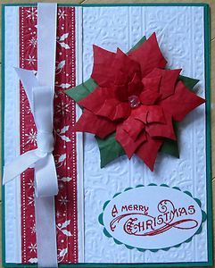 Christmas Card Kit Holiday Poinsettia Handmade Stampin Up season