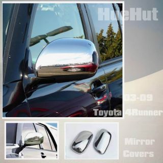 03 09 Toyota 4Runner Chrome Door Mirror Covers Lid Trim Rear View 04 