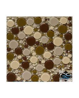 circle glass mosaic tile mauve blend sample 6 x6 glass