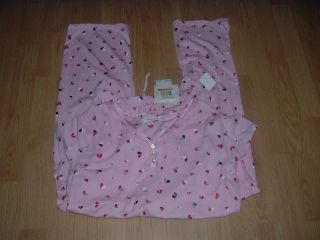 Womens Ellen Tracy 2 PC Pajama Set Sz Small Pink Blush